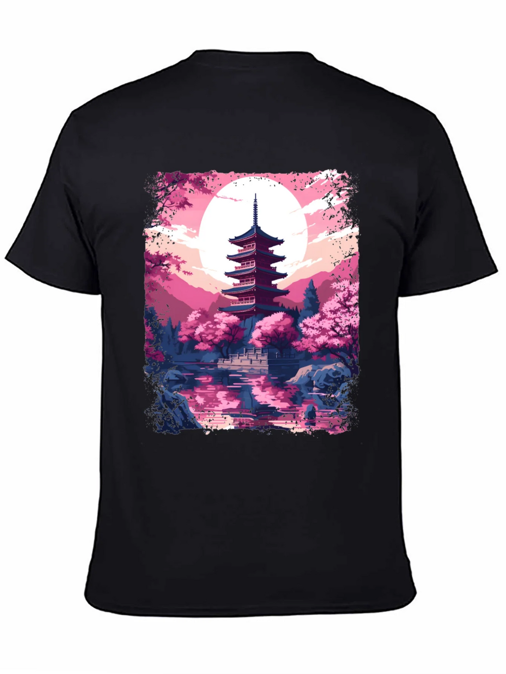 Japanese Pagoda Graphic Tee - Black product image 4