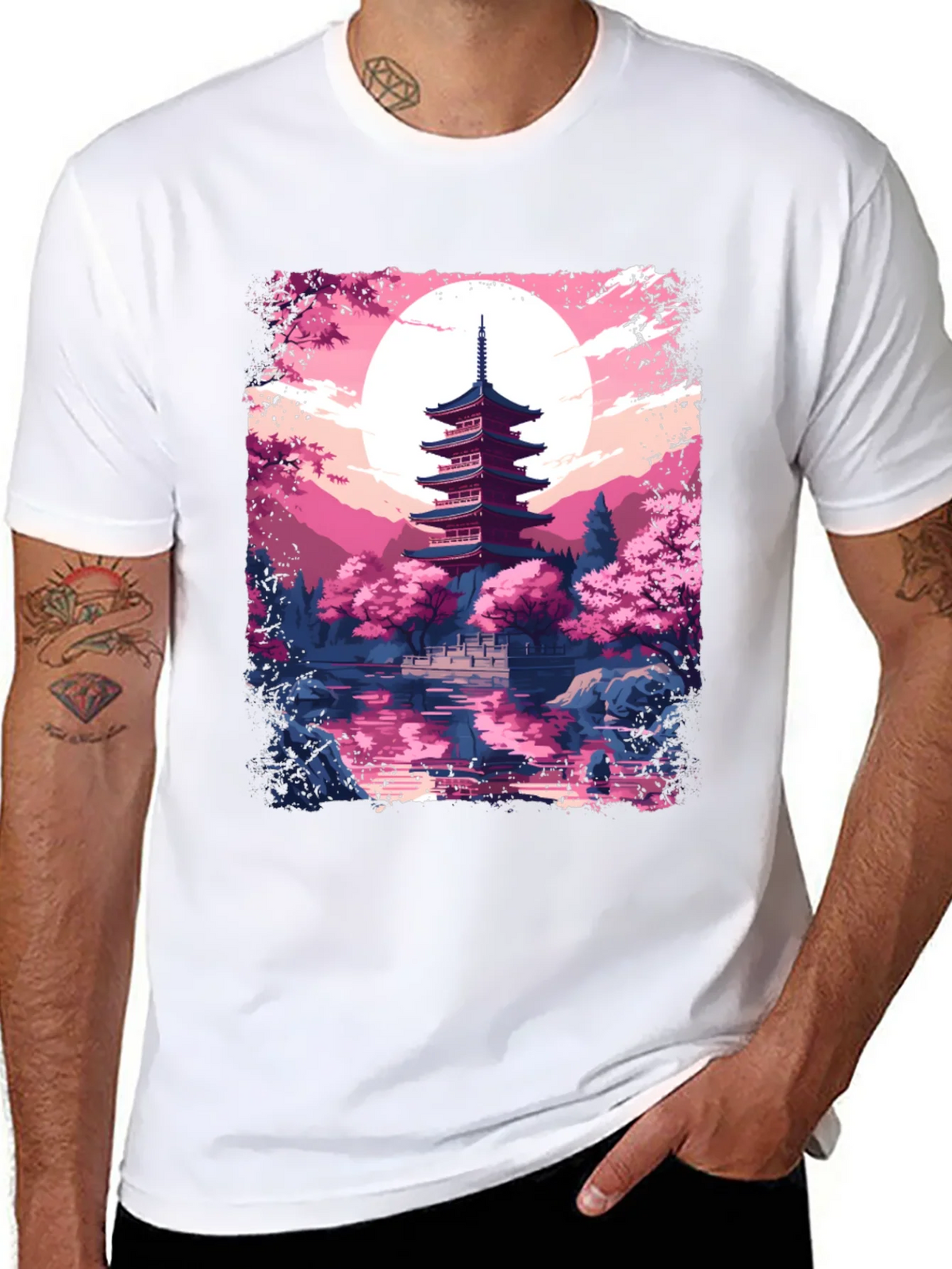 Japanese Pagoda Graphic Tee - Black product image 7