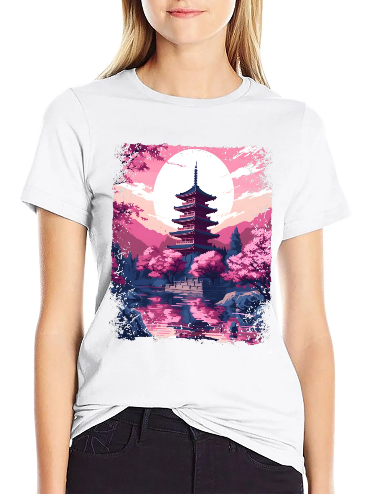 Japanese Pagoda Graphic Tee - Black product image 8