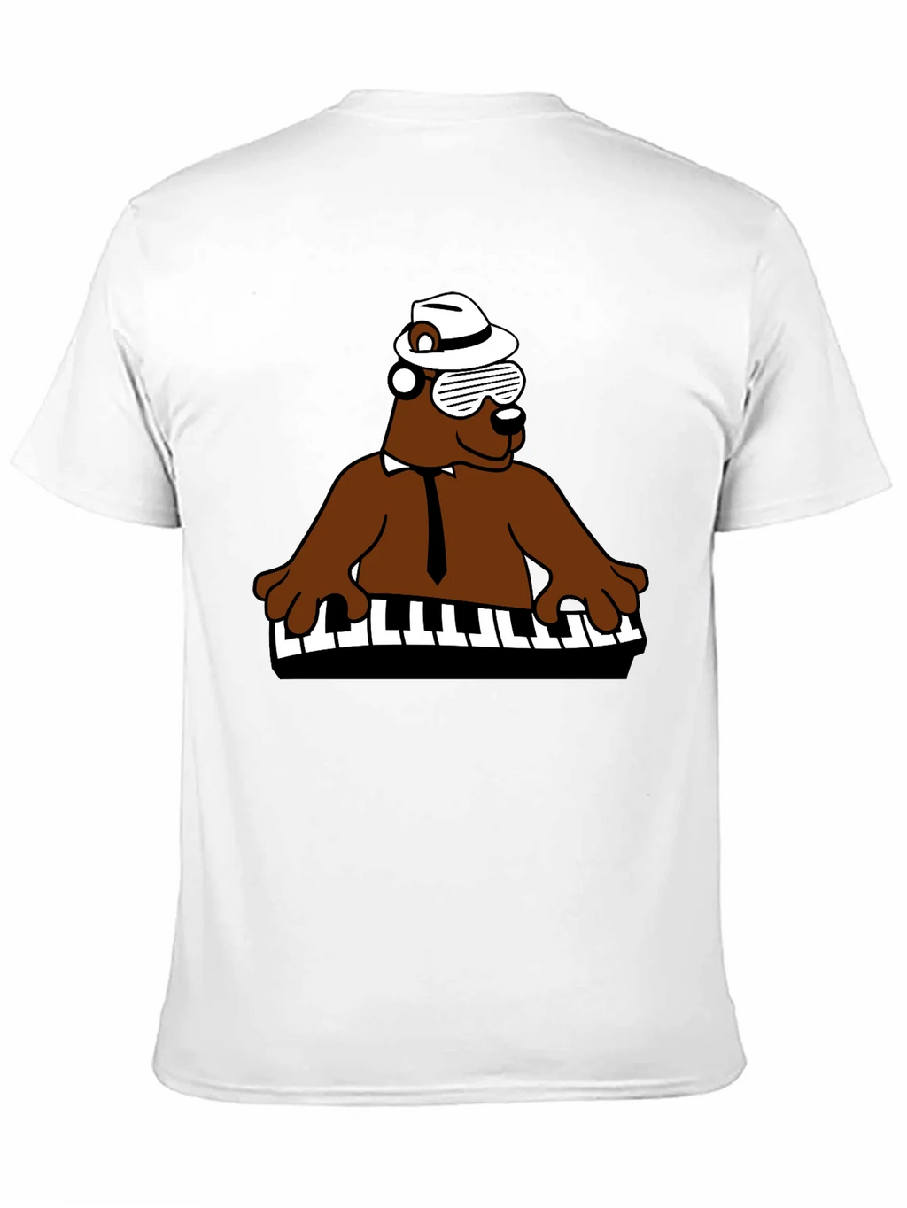 Cool Bear Piano Player T-Shirt - Black product image 7