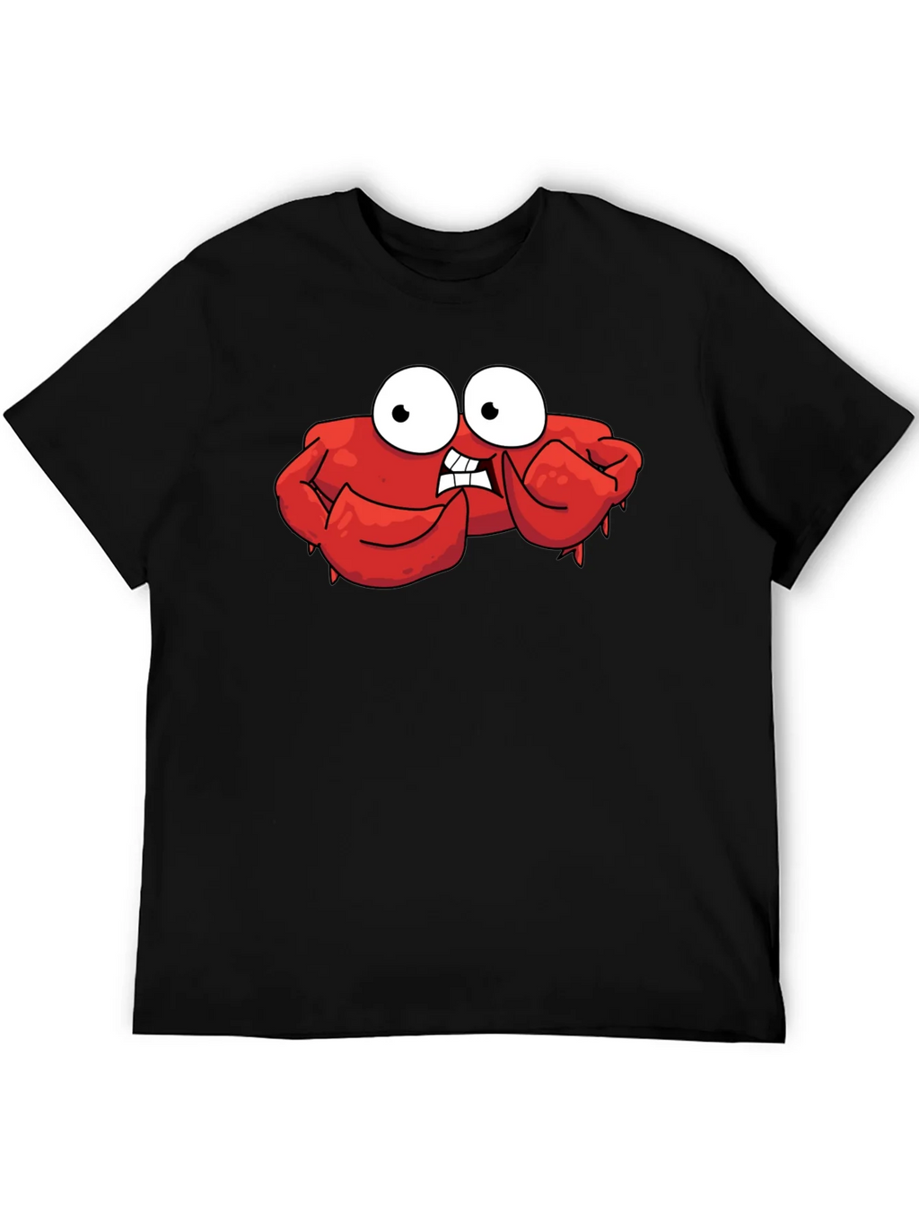Funny Cartoon Crab Graphic Black T-Shirt product image 5