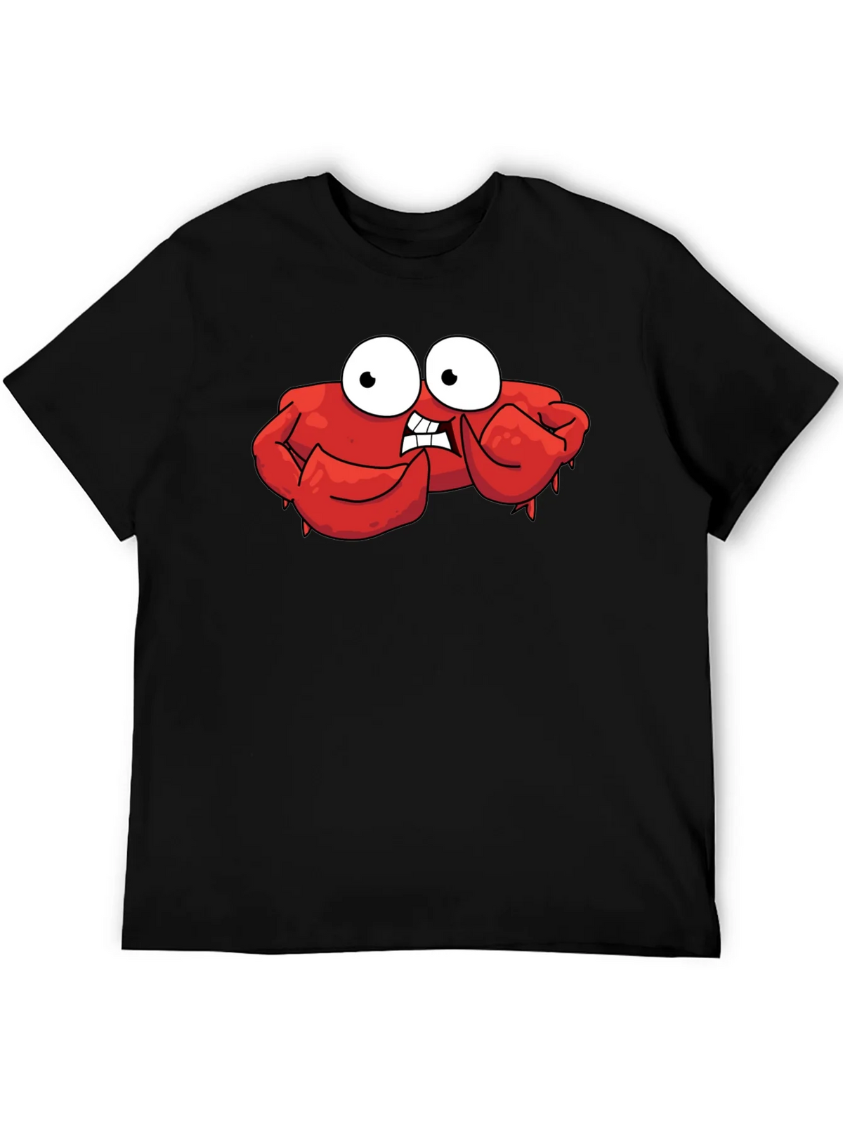 Funny Cartoon Crab Graphic Black T-Shirt product image 5