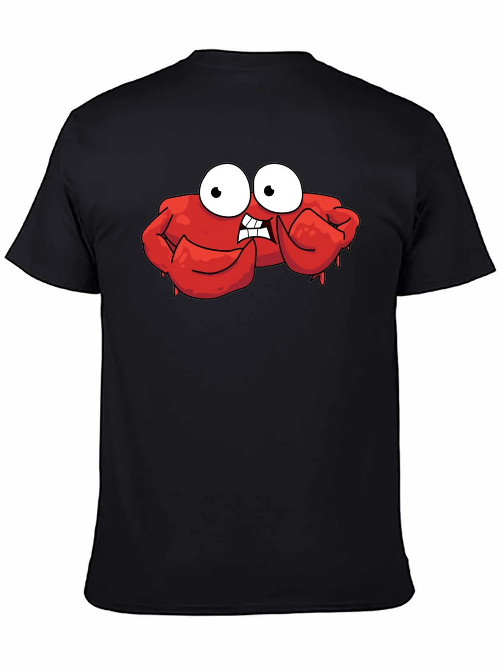 Funny Cartoon Crab Graphic Black T-Shirt product image 4