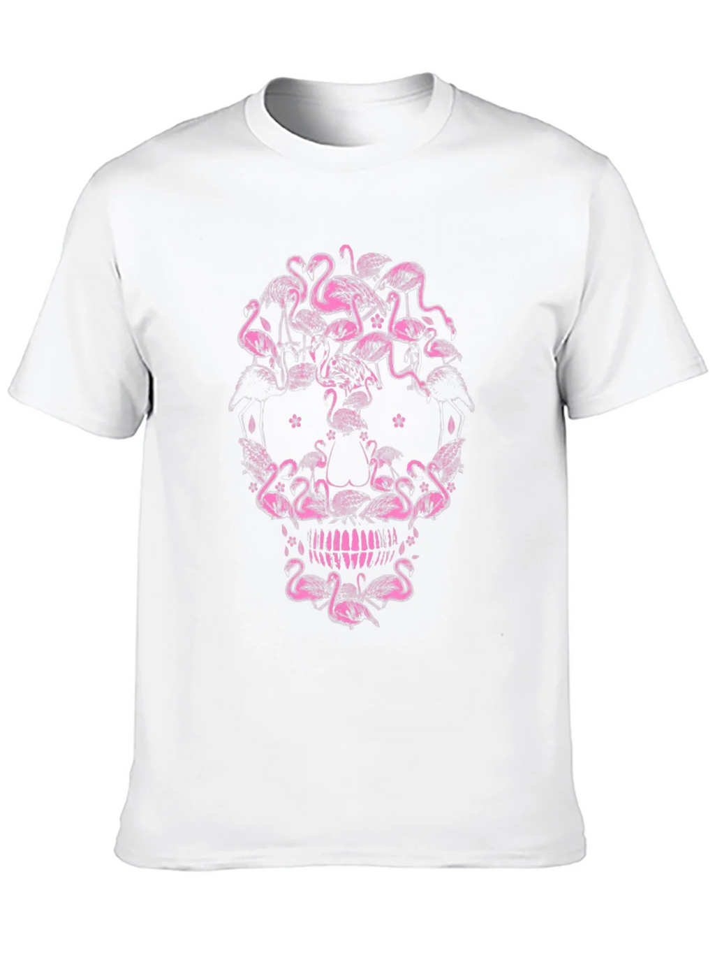 Flamingo Skull Graphic Tee - Unique Pink Design product image 9