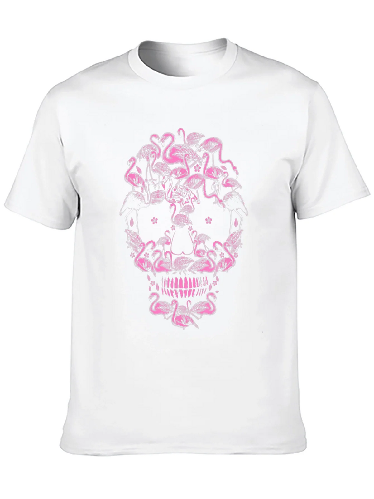 Flamingo Skull Graphic Tee - Unique Pink Design product image 9