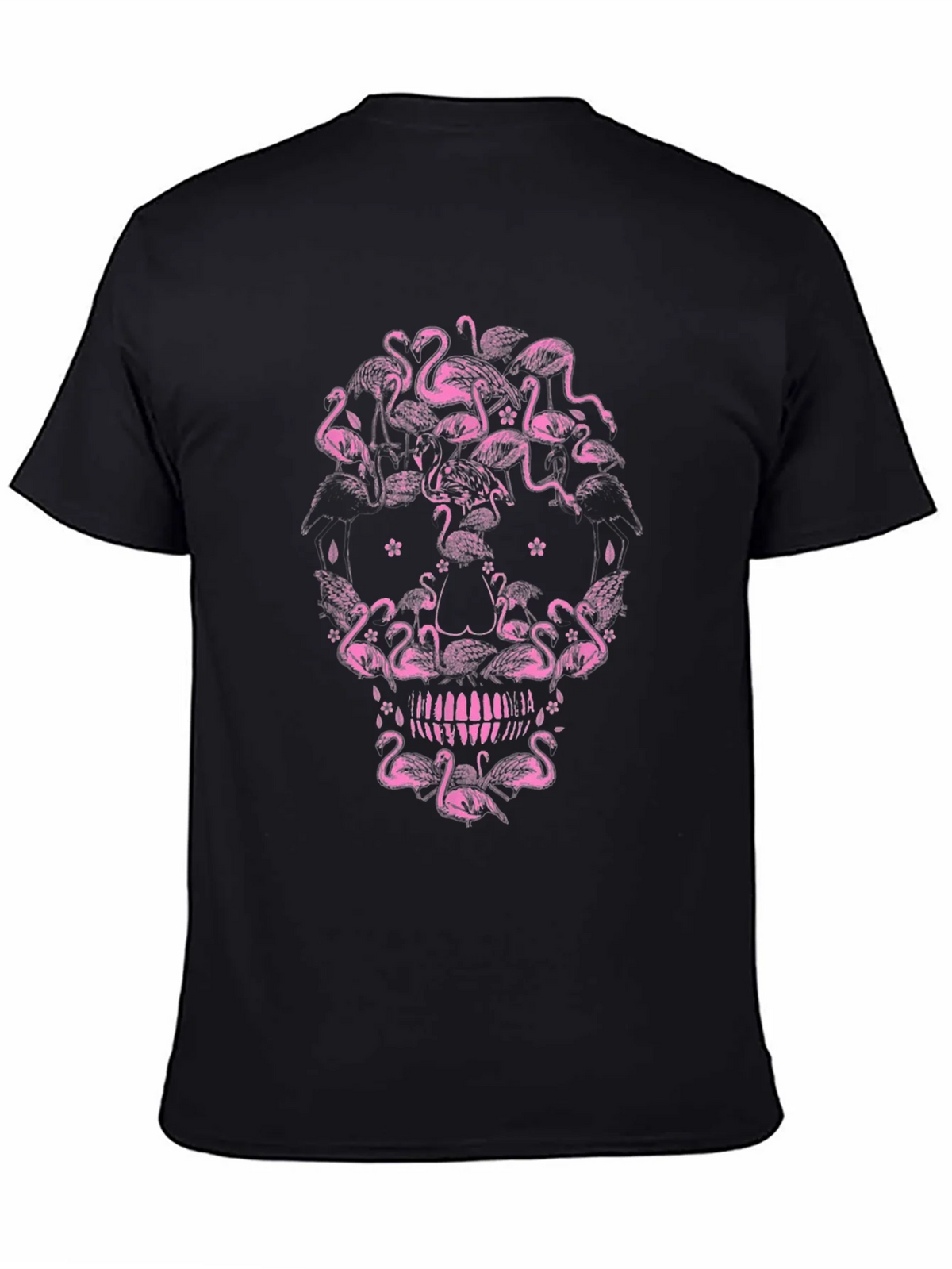 Flamingo Skull Graphic Tee - Unique Pink Design product image 4