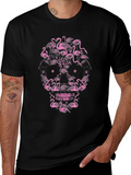 Flamingo Skull Graphic Tee - Unique Pink Design product image 1