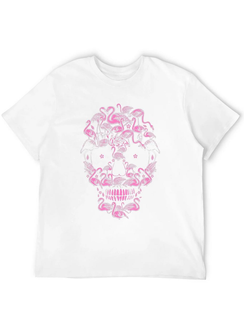 Flamingo Skull Graphic Tee - Unique Pink Design product image 11