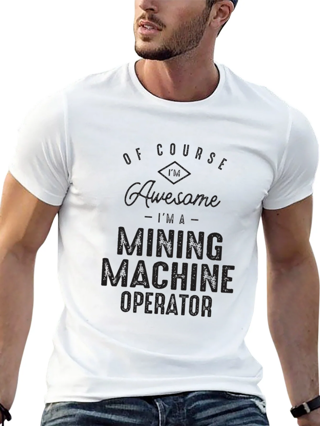 Mining Machine Operator Black Graphic Tee product image 10