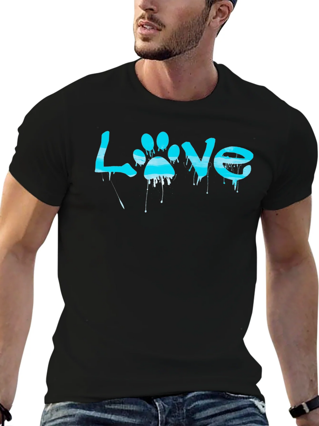 Love Paw Print Graphic Tee - Trendy Pet Lover Shirt product image 6