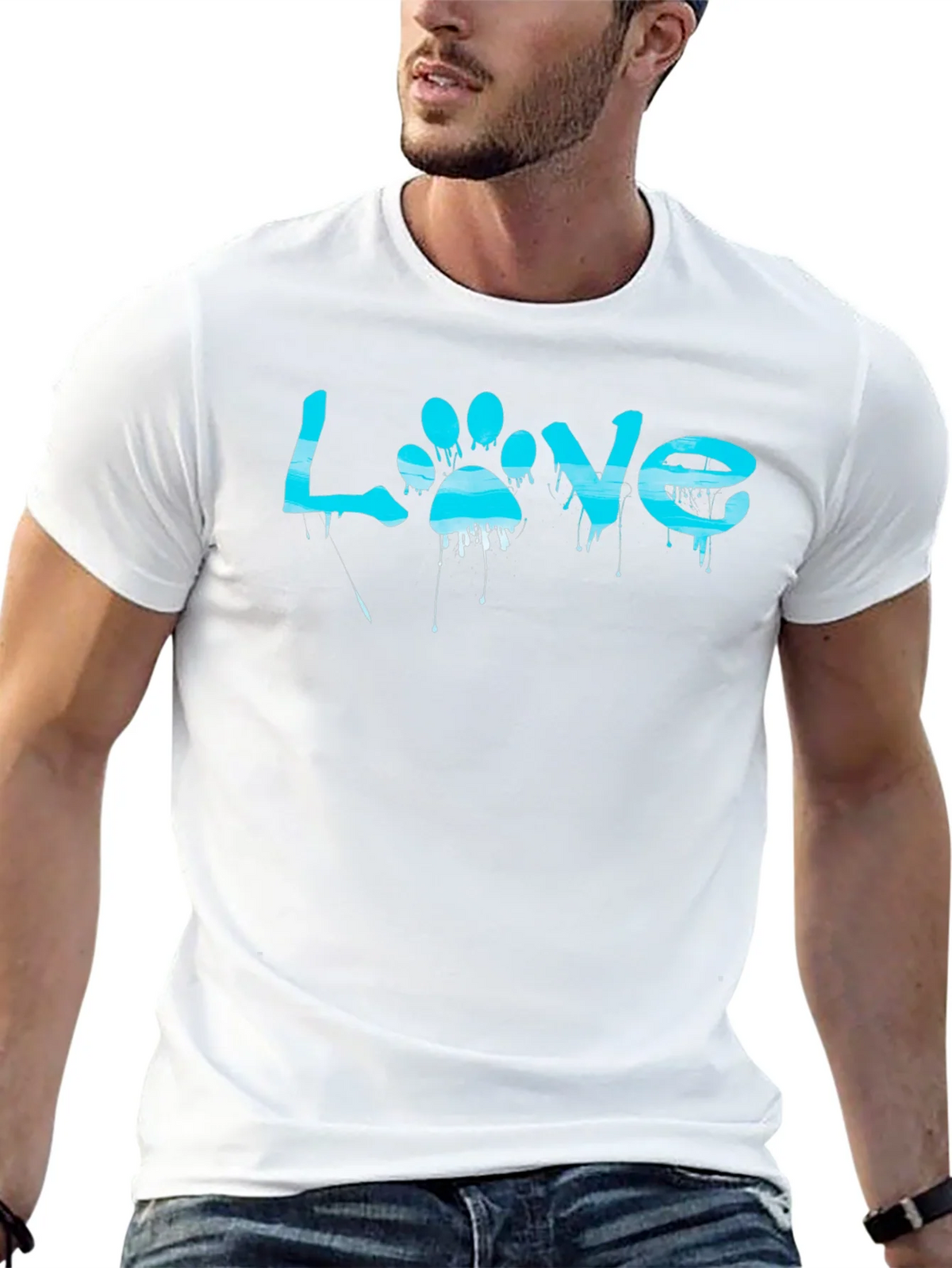 Love Paw Print Graphic Tee - Trendy Pet Lover Shirt product image 12