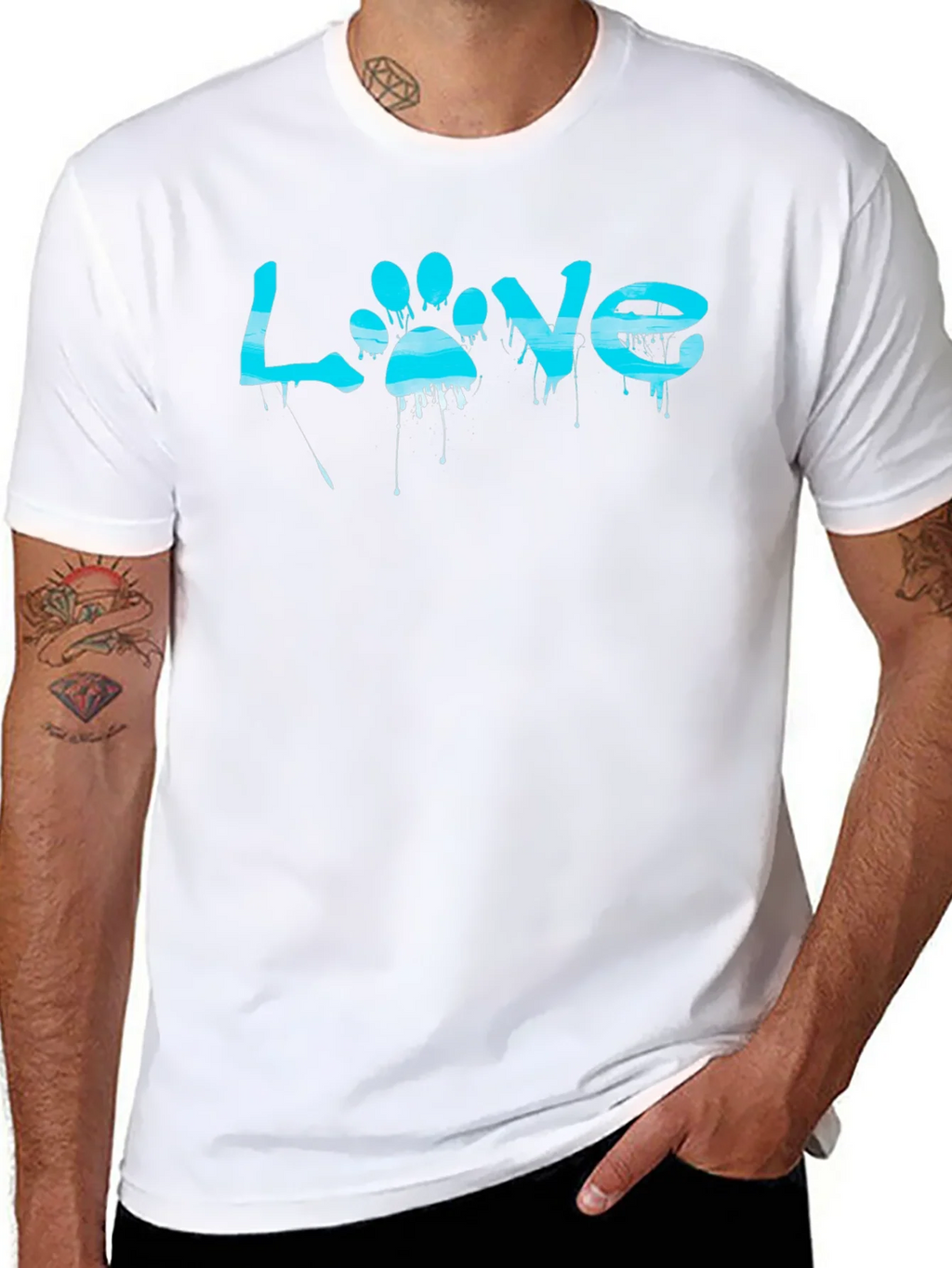 Love Paw Print Graphic Tee - Trendy Pet Lover Shirt product image 7