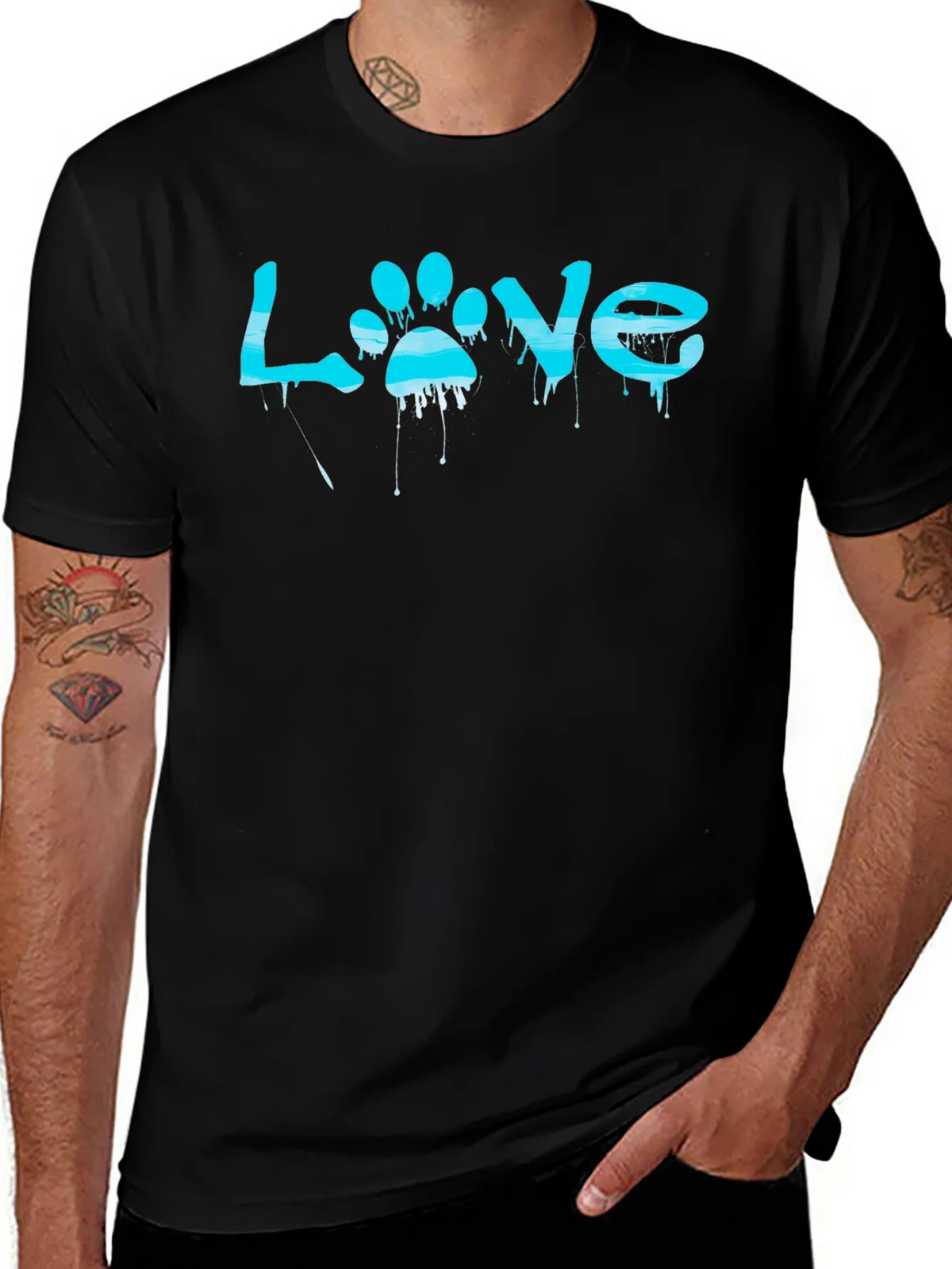 Love Paw Print Graphic Tee - Trendy Pet Lover Shirt product image 1
