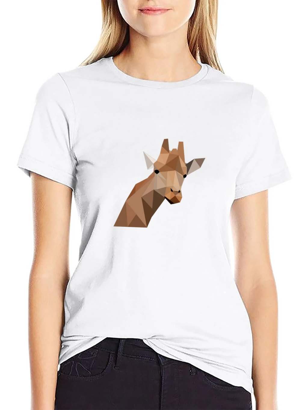 Geometric Giraffe Graphic Tee - Modern Art Shirt product image 7
