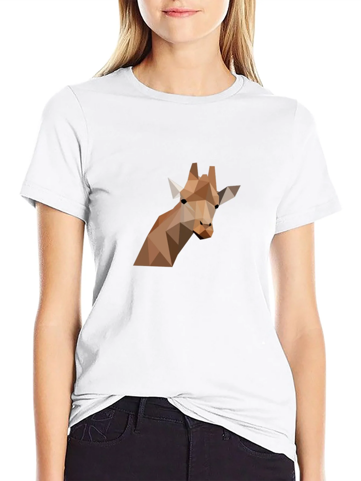 Geometric Giraffe Graphic Tee - Modern Art Shirt product image 7