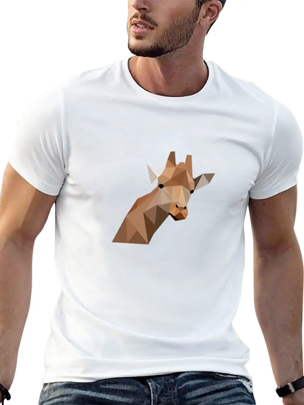 Geometric Giraffe Graphic Tee - Modern Art Shirt product image 10