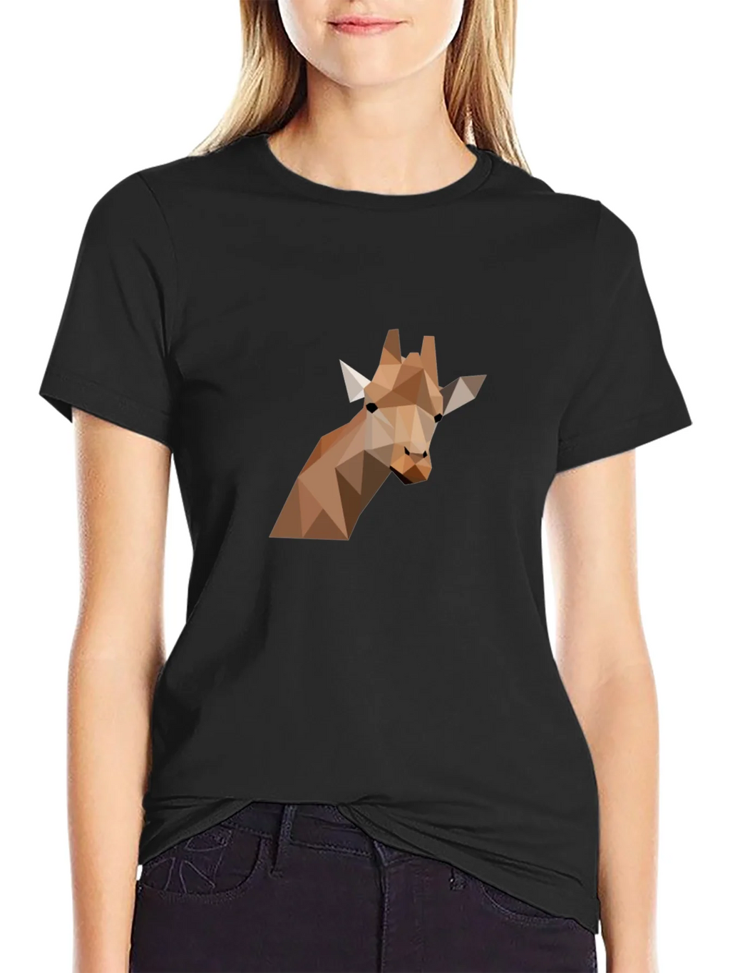 Geometric Giraffe Graphic Tee - Modern Art Shirt product image 2