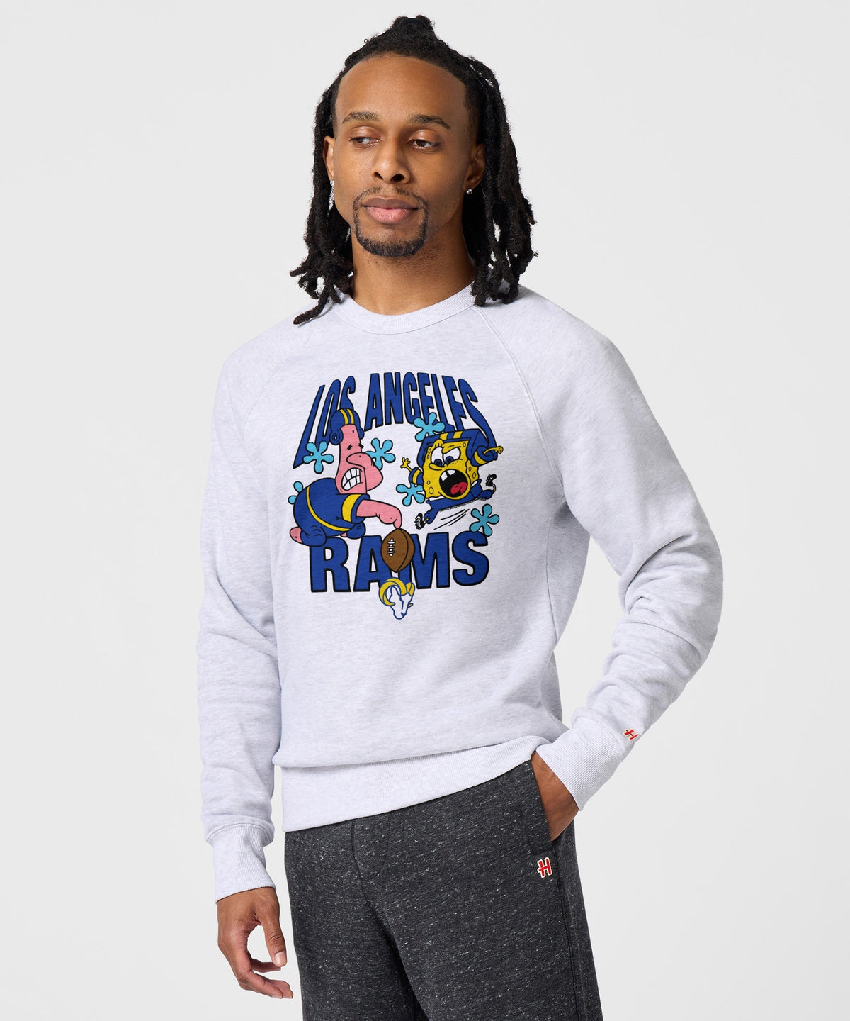SpongeBob And Patrick X LA Rams Crewneck product image 3