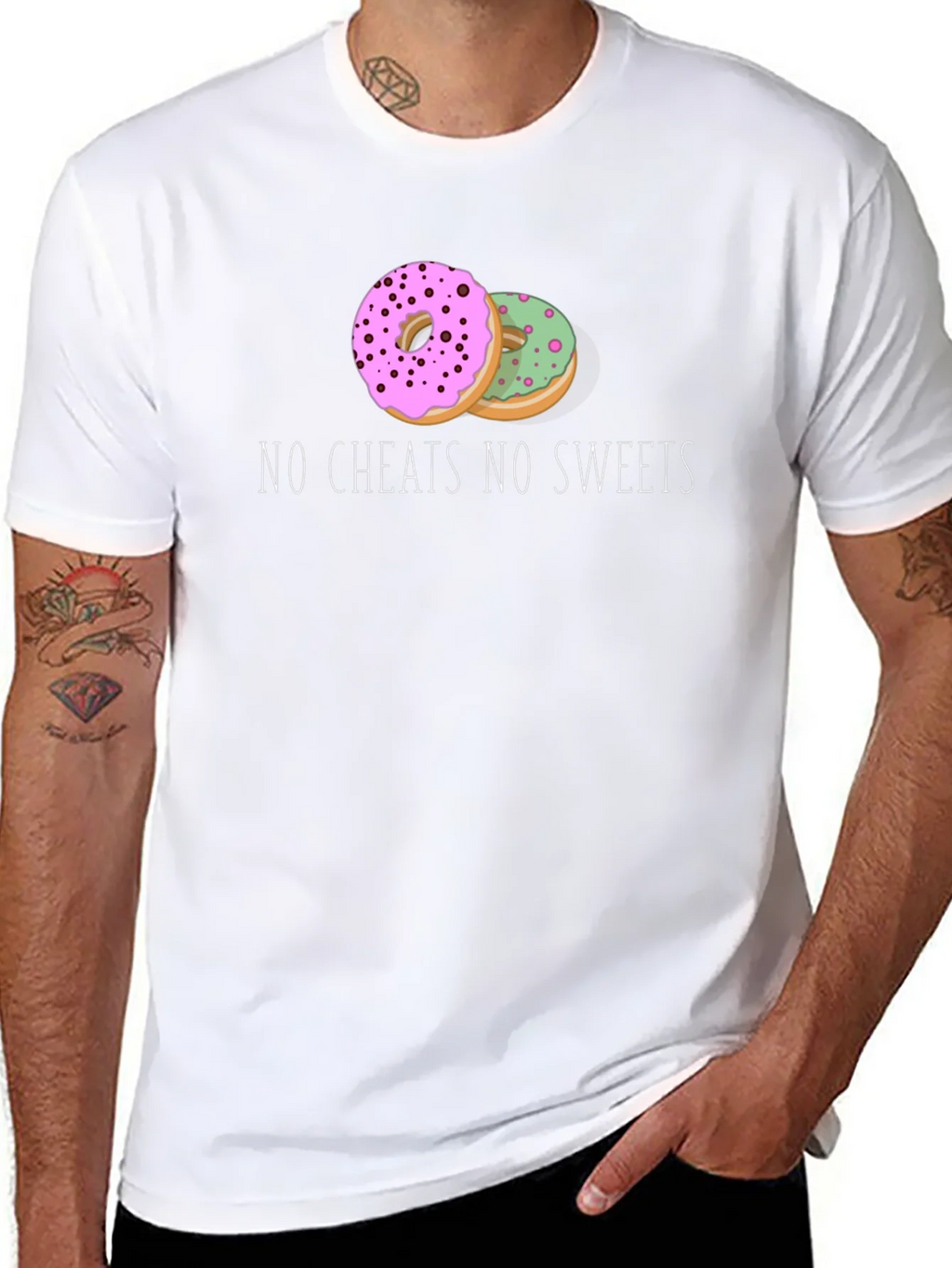 No Cheats No Sweets Donut Graphic Tee product image 7
