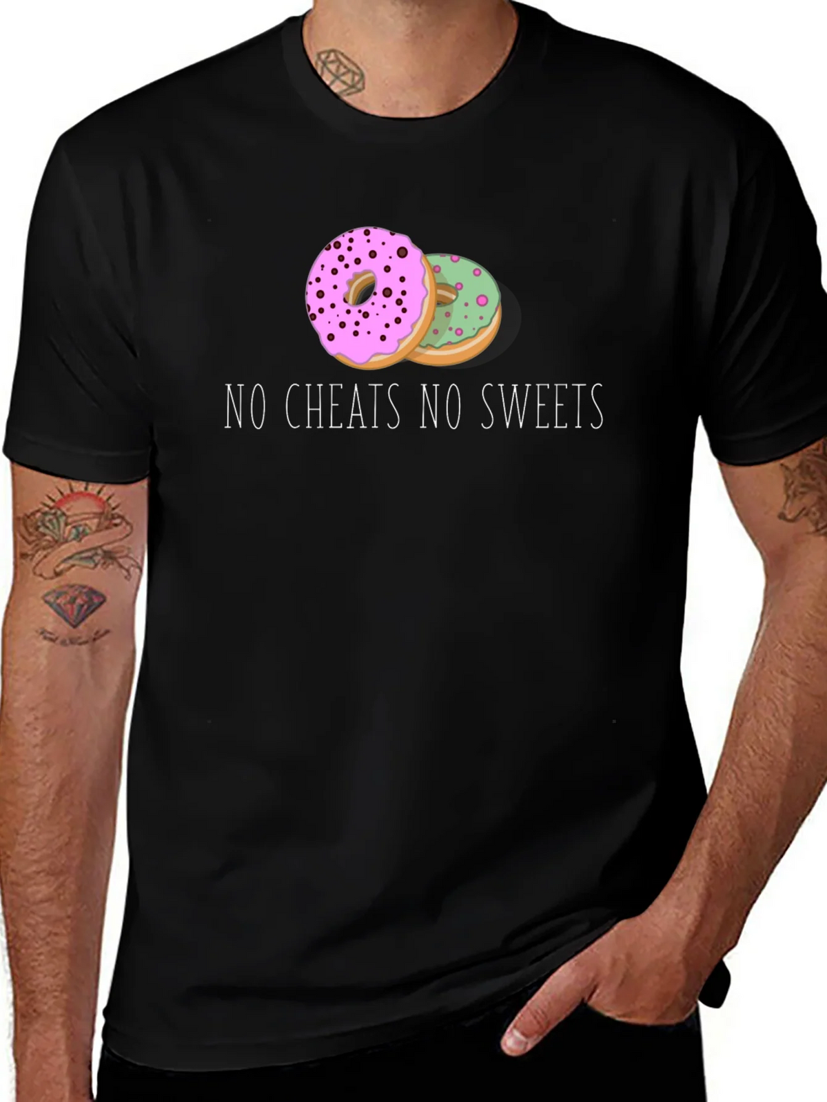 No Cheats No Sweets Donut Graphic Tee product image 1