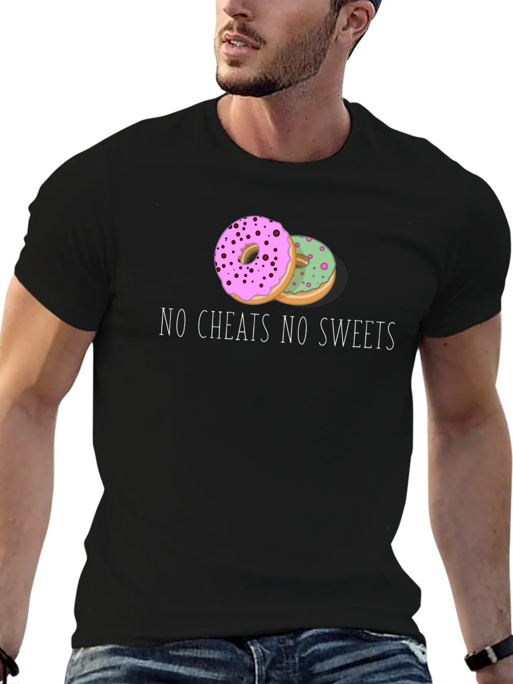 No Cheats No Sweets Donut Graphic Tee product image 6