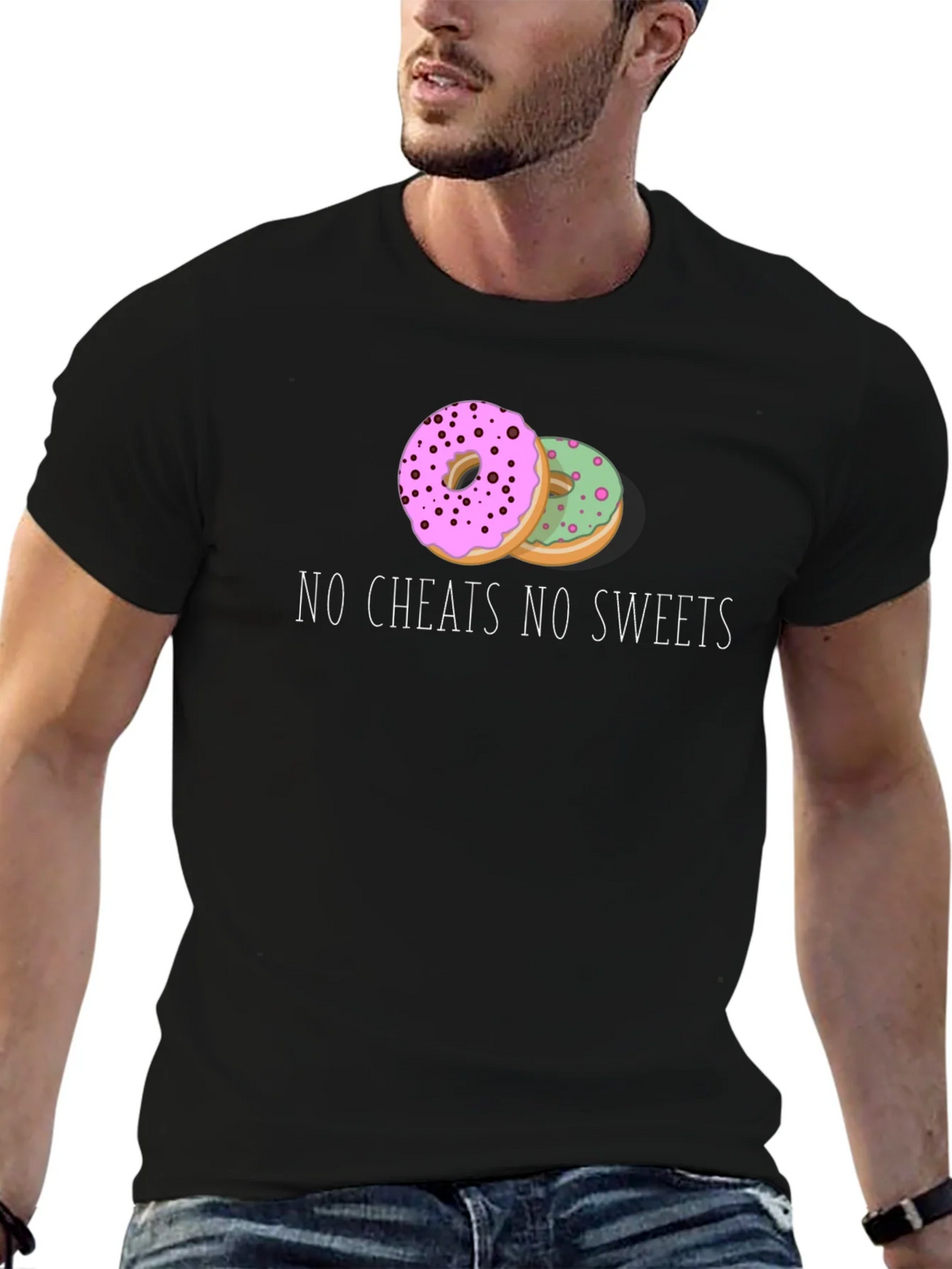 No Cheats No Sweets Donut Graphic Tee product image 6