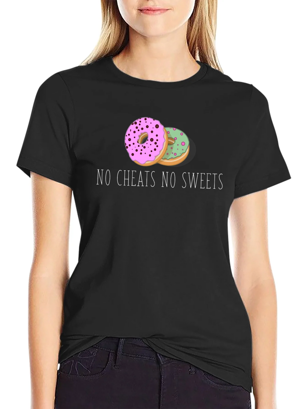 No Cheats No Sweets Donut Graphic Tee product image 2
