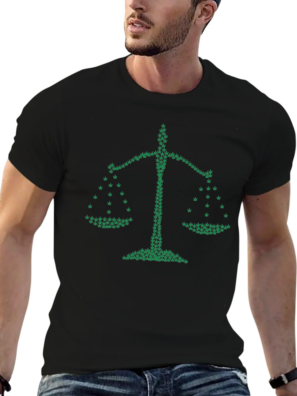 Legalize It: Scales of Justice Cannabis T-Shirt product image 6