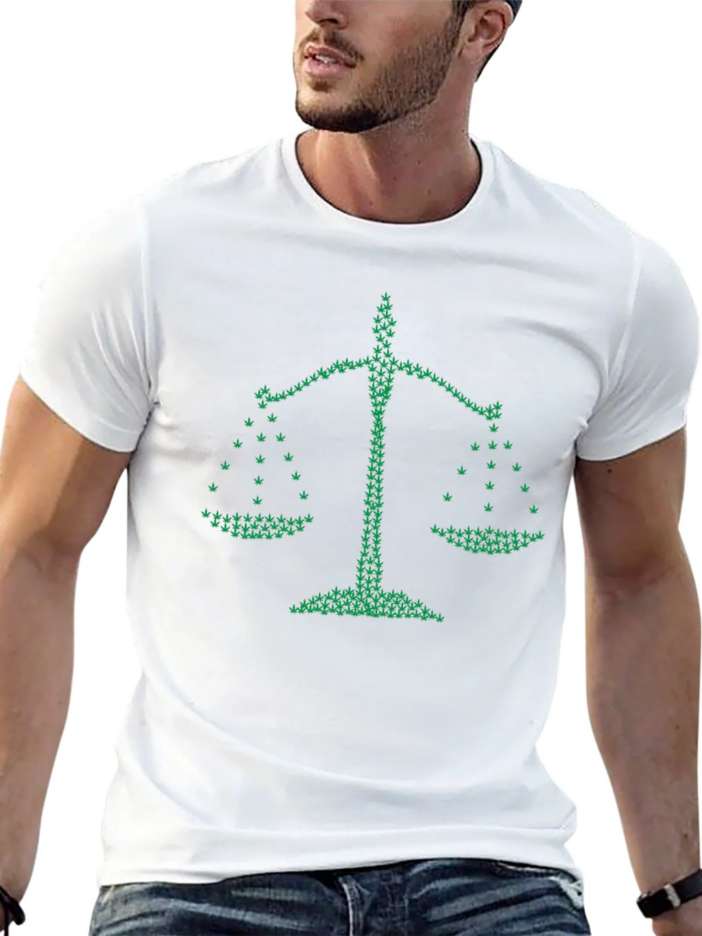 Legalize It: Scales of Justice Cannabis T-Shirt product image 12