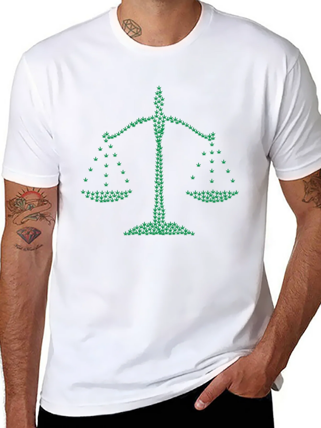 Legalize It: Scales of Justice Cannabis T-Shirt product image 7