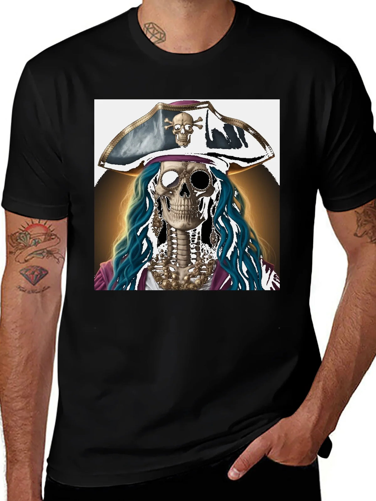 Pirate Skeleton T-Shirt - Unique Graphic Tee product image 1