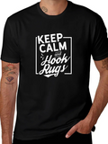 Keep Calm Hook Rugs Black T-Shirt product image 1