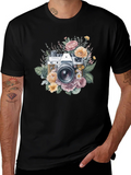 Floral Camera Graphic Tee - Vintage Style product image 1