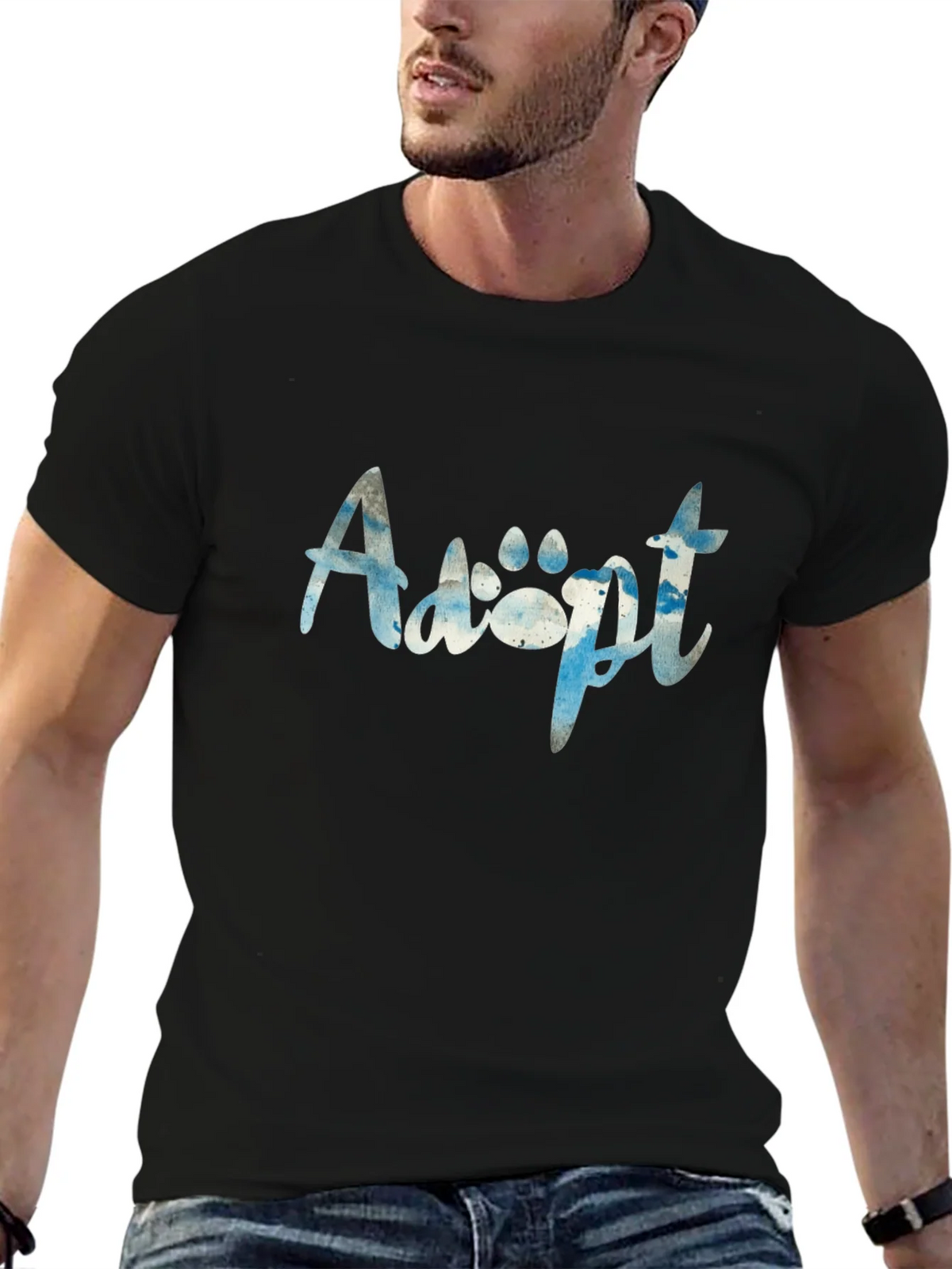 Adopt Paw Print Graphic T-Shirt product image 4