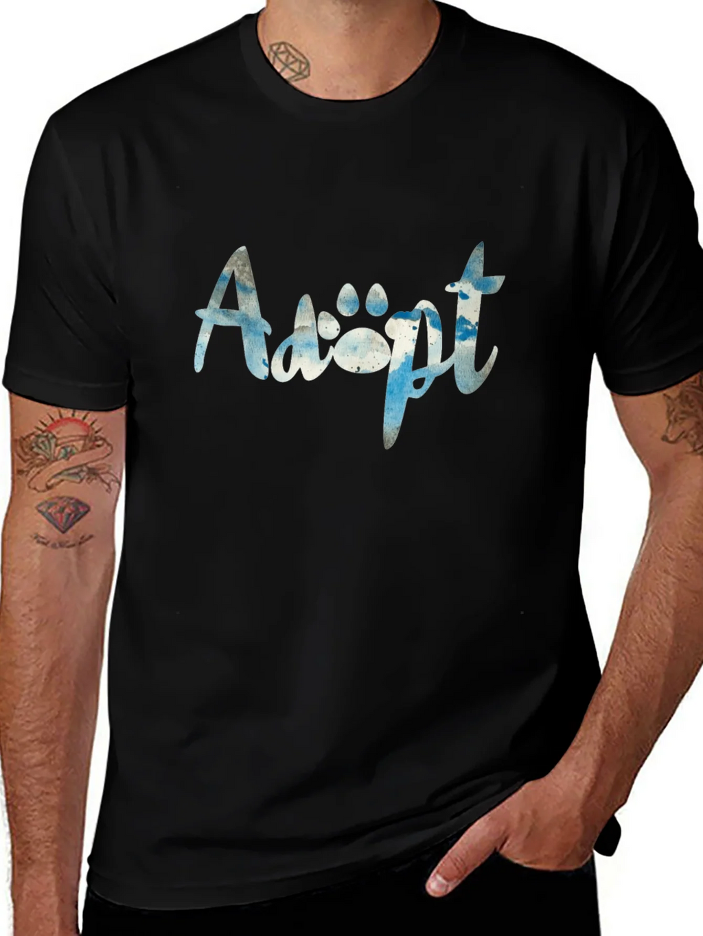 Adopt Paw Print Graphic T-Shirt product image 1
