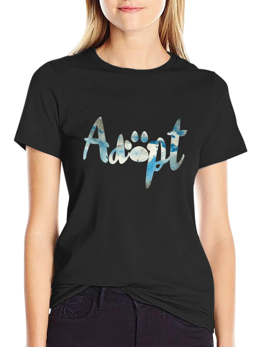 Adopt Paw Print Graphic T-Shirt product image 2