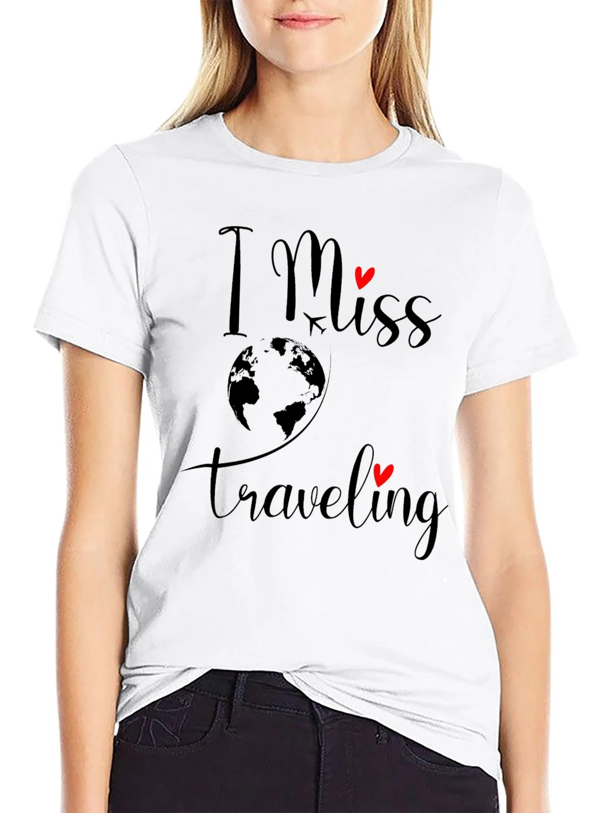 I Miss Traveling T-Shirt - Black Graphic Tee product image 6