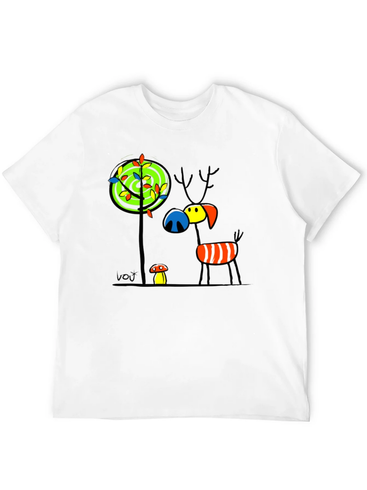 Whimsical Deer Graphic Tee - Unique Art T-Shirt product image 11