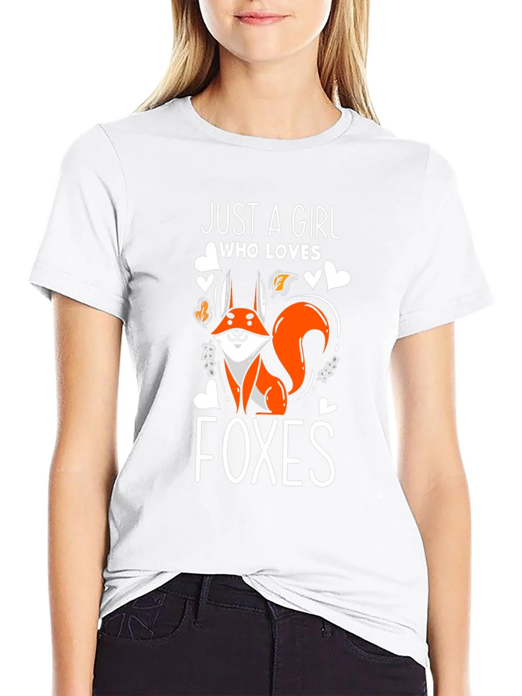 Just A Girl Who Loves Foxes Black T-Shirt product image 8