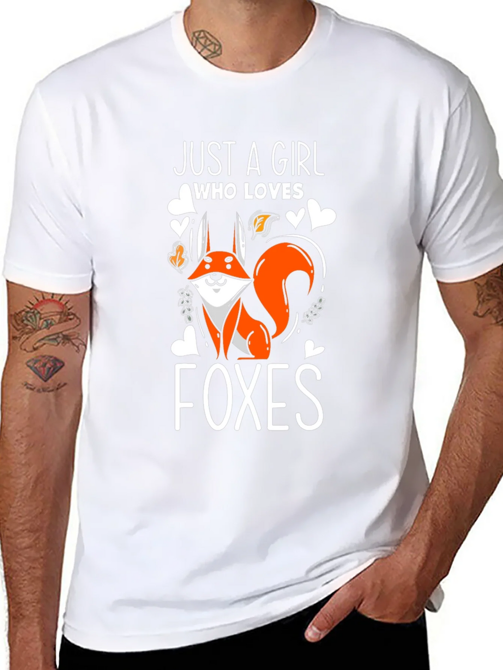 Just A Girl Who Loves Foxes Black T-Shirt product image 7