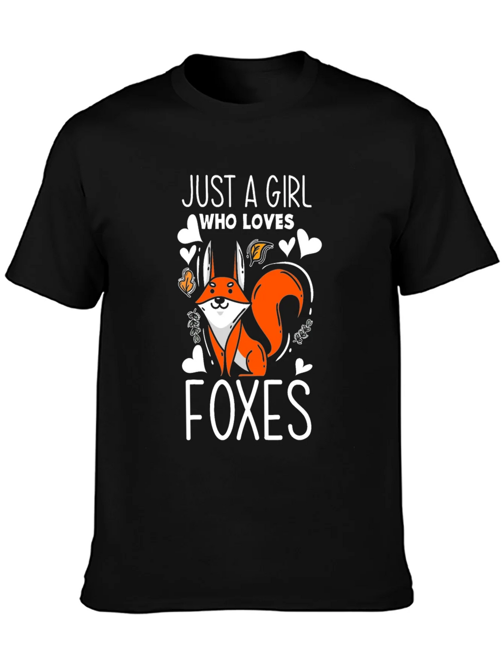 Just A Girl Who Loves Foxes Black T-Shirt product image 3