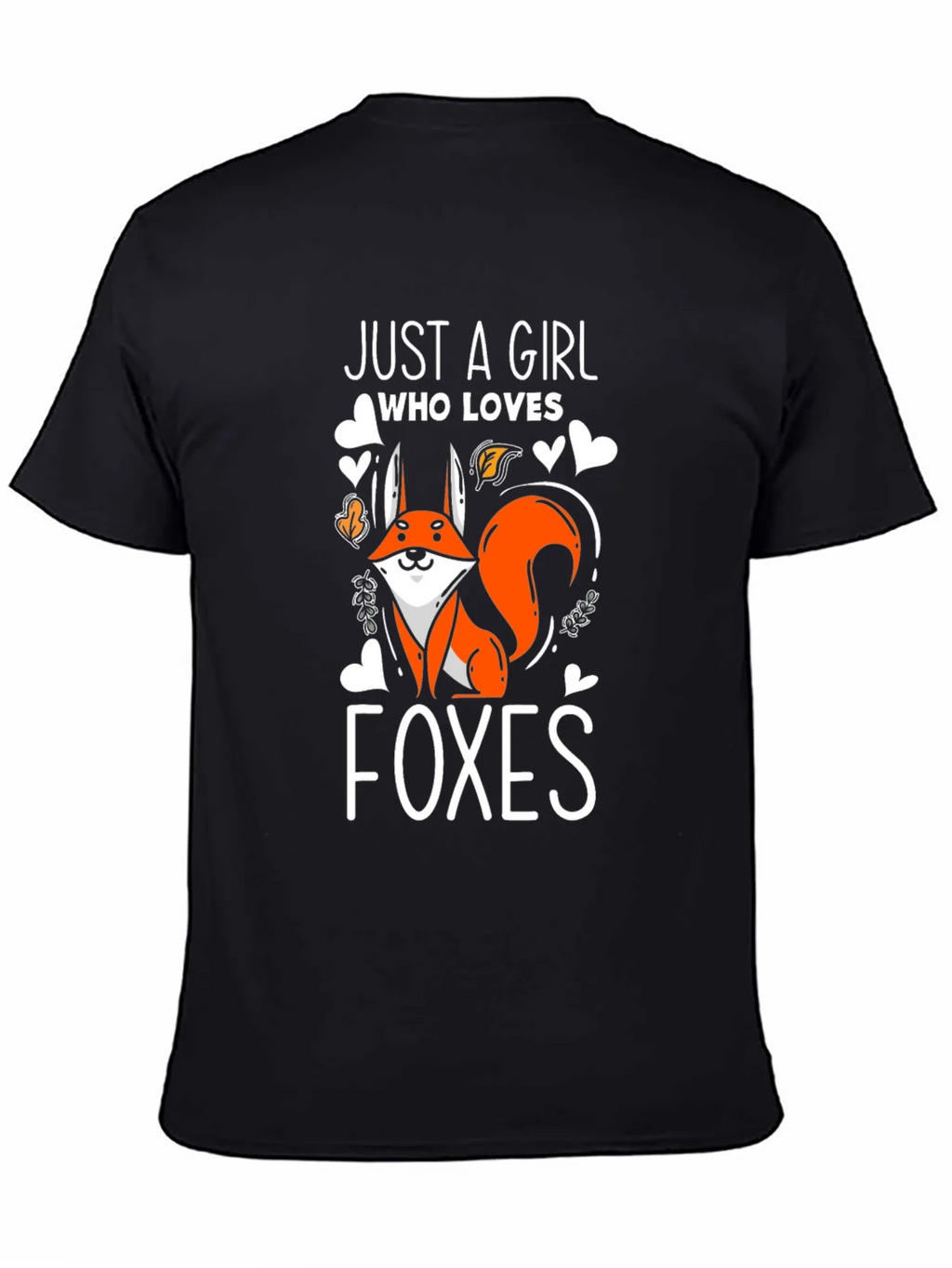 Just A Girl Who Loves Foxes Black T-Shirt product image 4