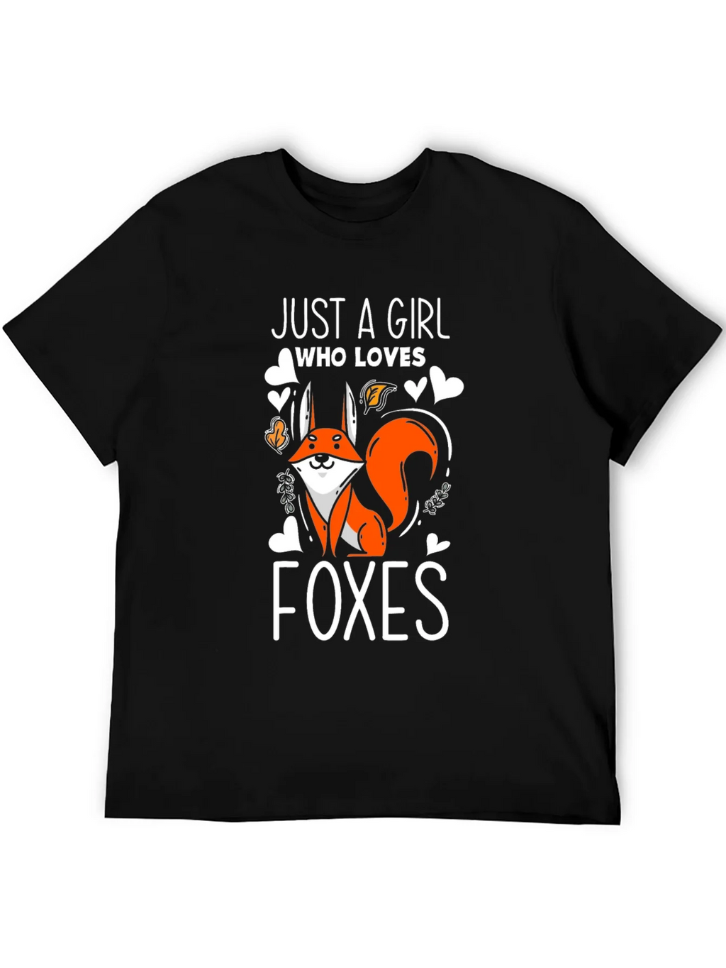 Just A Girl Who Loves Foxes Black T-Shirt product image 5