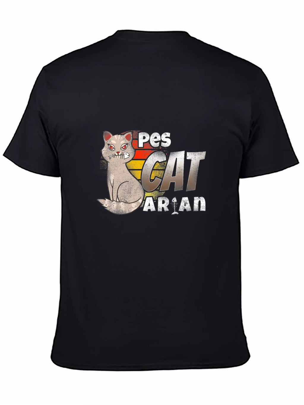 Pescatarian Cat T-Shirt Funny Seafood Lover Tee product image 4