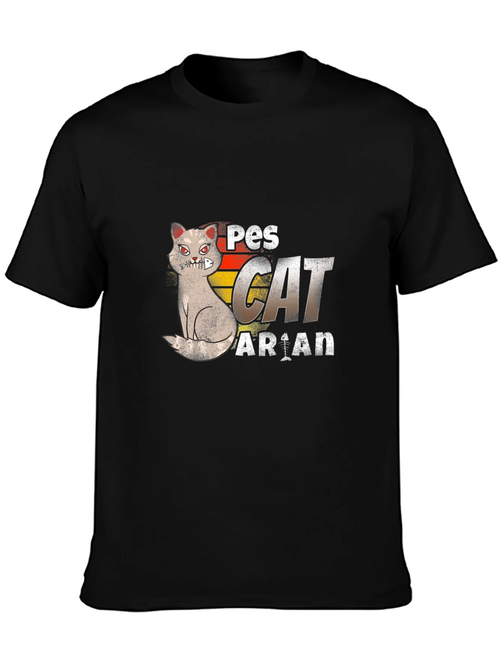 Pescatarian Cat T-Shirt Funny Seafood Lover Tee product image 3