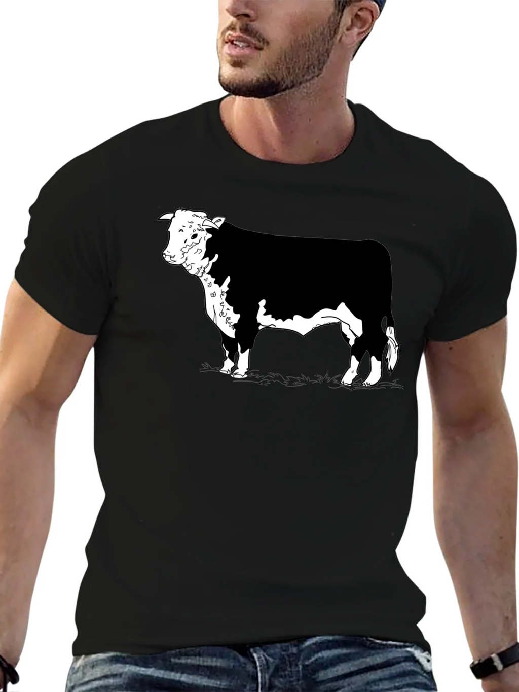 Black Hereford Bull Graphic Tee product image 4