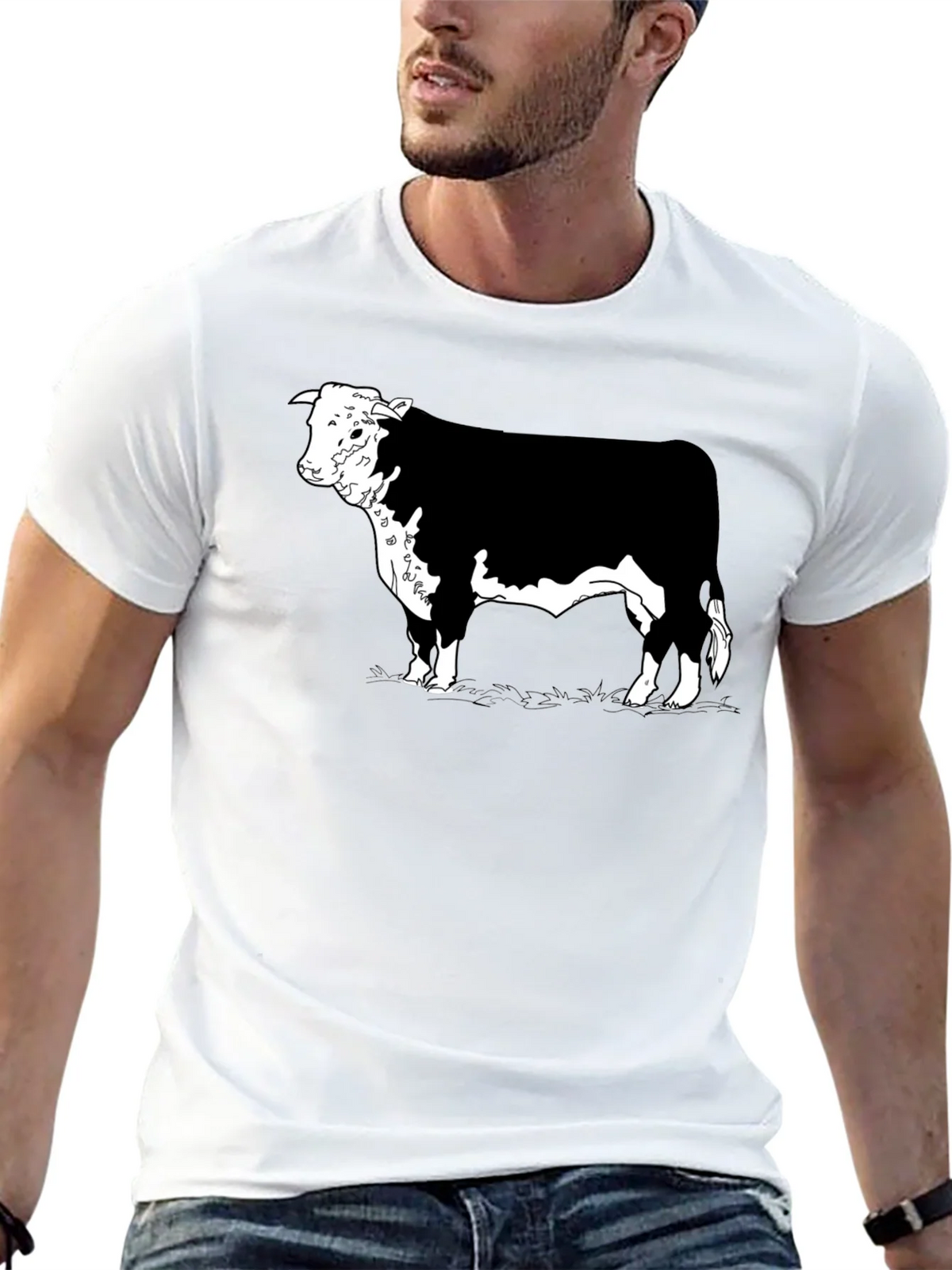 Black Hereford Bull Graphic Tee product image 8