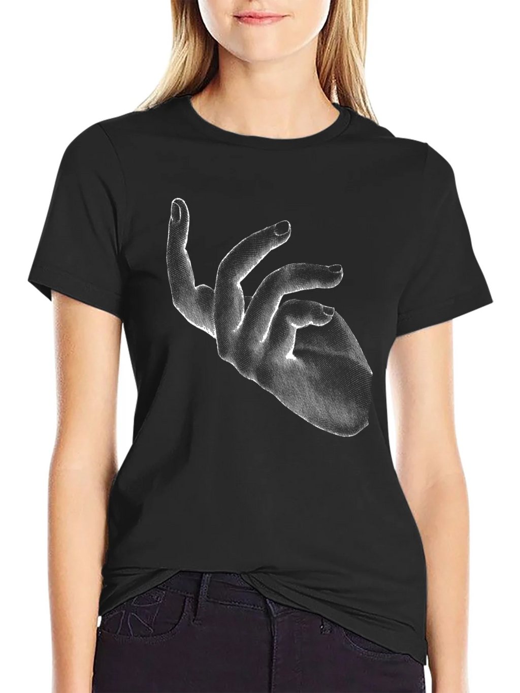 Abstract Hand Graphic Black T-Shirt product image 2
