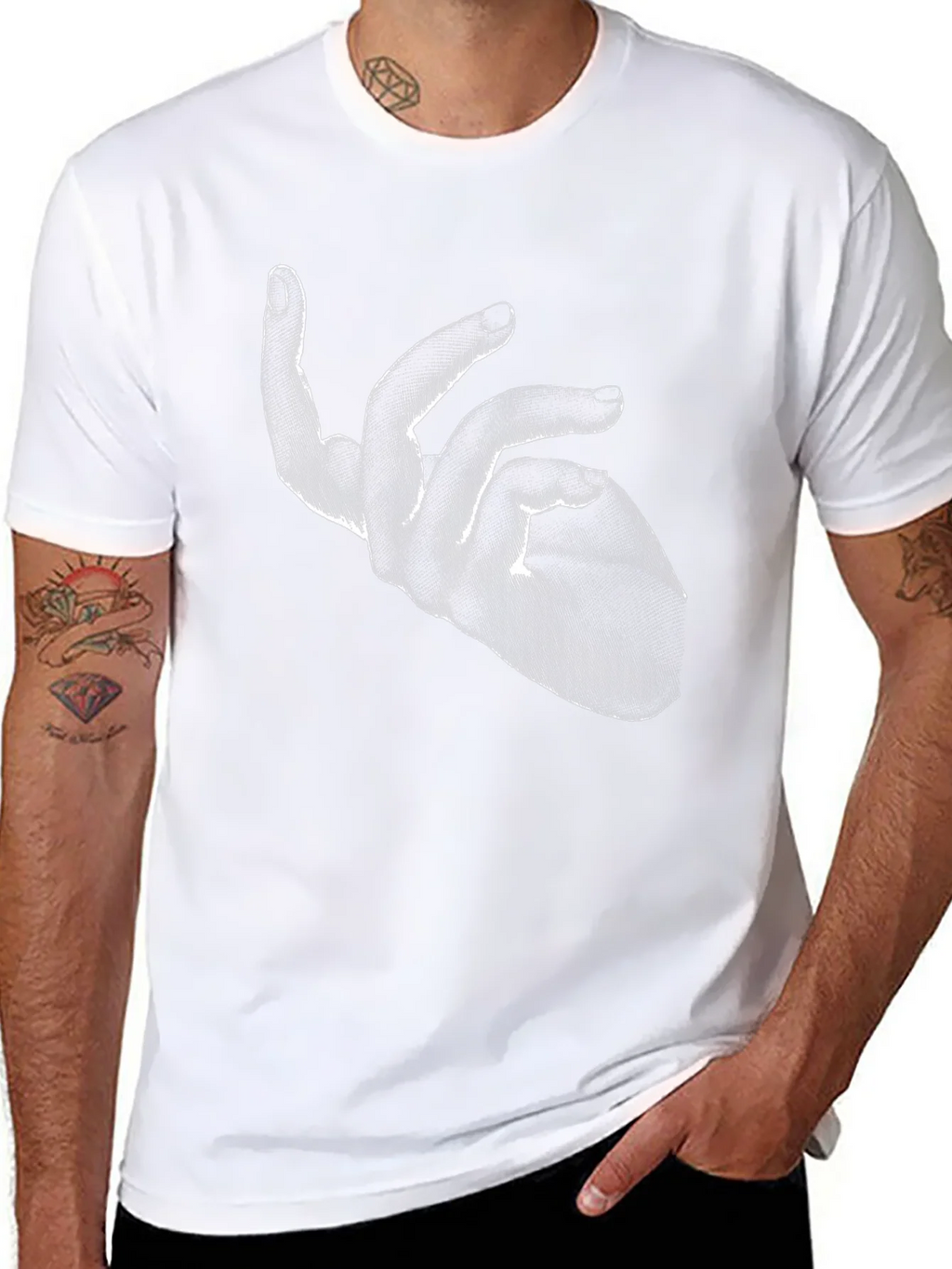 Abstract Hand Graphic Black T-Shirt product image 7