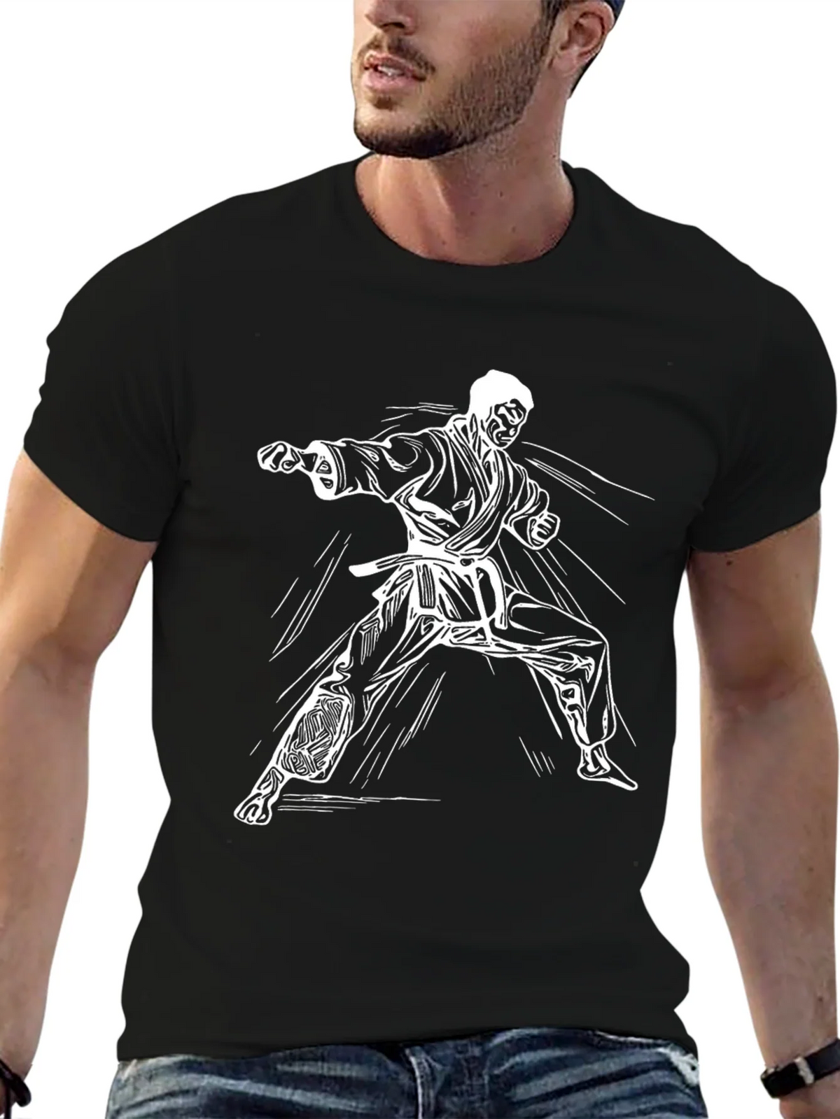 Karate Graphic Tee - Black product image 6